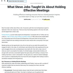 What Steve Jobs Taught Us About Holding Effective Meetings