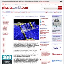 Ohm's law holds down to atomic scale