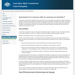 IMMI_holiday_info_french - Australian High Commission