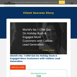 World’s No. 1 CRM Got On Holiday Rush & Engaged More Customers with Callbox Lead Generation