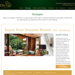 Holiday package with yoga retreat, suites with yoga package