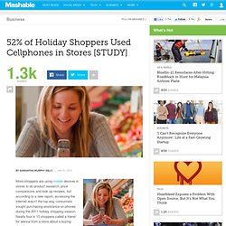 52% of Holiday Shoppers Used Cellphones in Stores