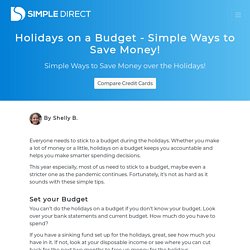 Holidays on a Budget - Simple Ways to Save Money!