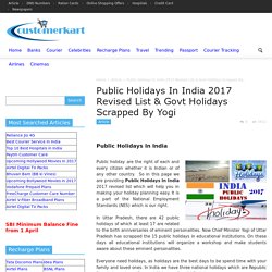 Public Holidays In India