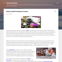 Holistic Health Practitioner Licenses