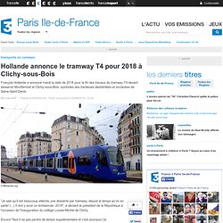 Hollande annonce le tramway T4 pour 2018 à Clichy-sous-Bois