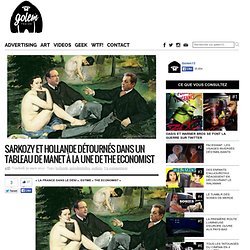 Sarkozy et Hollande détournés dans un tableau de Manet à la Une de The Economist
