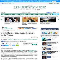 Inna Schevchenko: M. Hollande, nous avons honte de cette France