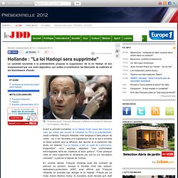 Hollande veut supprimer la loi Hadopi