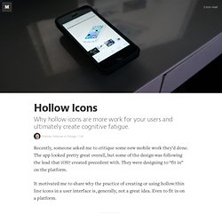 Hollow Icons — Design/UX