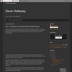Devin Holloway: Flex - Complex Form layouts with ContraintLayout