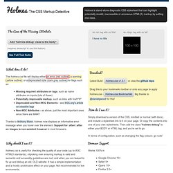 holmes.css - CSS Markup Detective