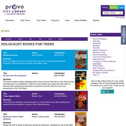 Holocaust Books for Teens