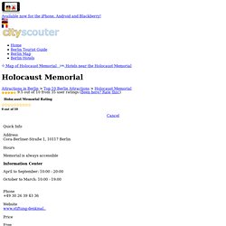 Holocaust Memorial, Berlin Travel Guide