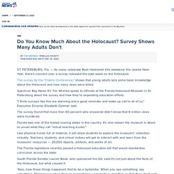 Be involved! - Holocaust Survey Shows Many Adults Lack Basic Knowledge