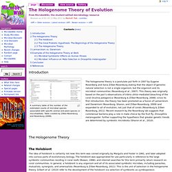 The Hologenome Theory of Evolution - MicrobeWiki - microbewiki.kenyon.edu (HTTP)