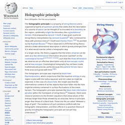 Holographic principle