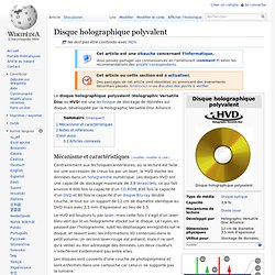 Disque holographique polyvalent