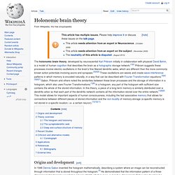 Holonomic brain theory