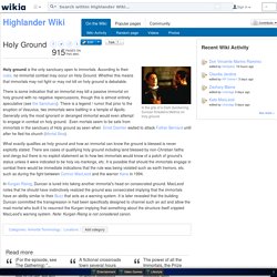 Holy Ground - Highlander Wiki