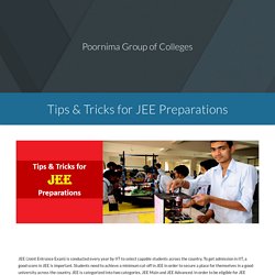 Tips & Tricks for JEE Preparations