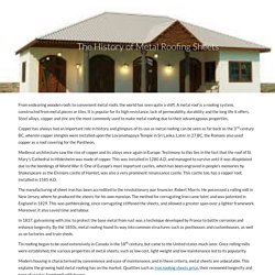 The History of Metal Roofing Sheets