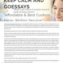 What is the reason of custom research paper writing services?