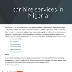 car hire services in Nigeria