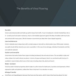 The Benefits of Vinyl Flooring