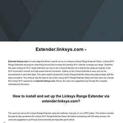Extender.linksys.com