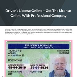 Driver’s License Online – Get The License Online With Professional Company