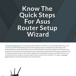Get The Best Guide For Asus Router Login