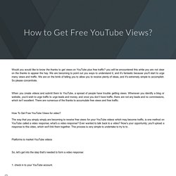 How to Get Free YouTube Views?