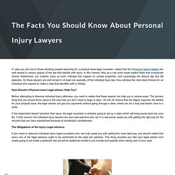 The Facts You Should Know About Personal Injury Lawyers