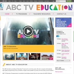 Schools TV - Teachers Resources