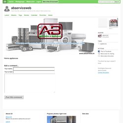 Home appliances - abserviceweb