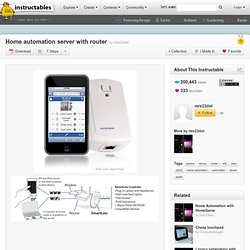 Home automation server with router