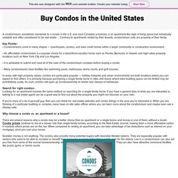 Buy and Sell Condos in USA