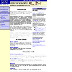 CDC Healthy Pets Healthy People