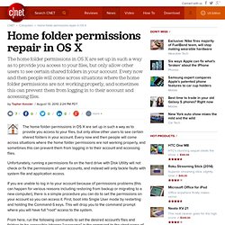 Home folder permissions repair in OS X