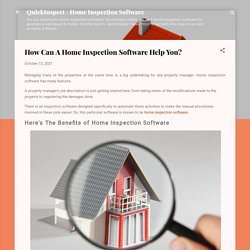 How Can A Home Inspection Software Help You?