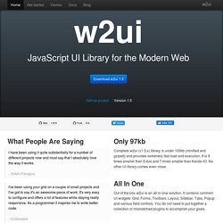 JavaScript UI - w2ui