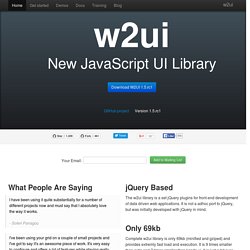 JavaScript UI - w2ui