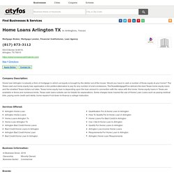 Home Loans Arlington TX - Arlington, Texas