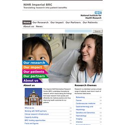 Home | Imperial NIHR Biomedical Research Centre
