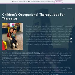 Occupationaltherapy