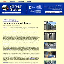 Home owners and self Storage