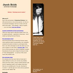 Home page of Jacob Holdt