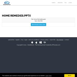 Home Remedies.pptx - Datafilehost