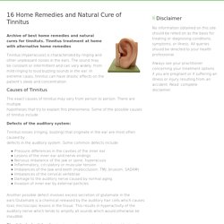 16 Home Remedies and Natural Cure of Tinnitus